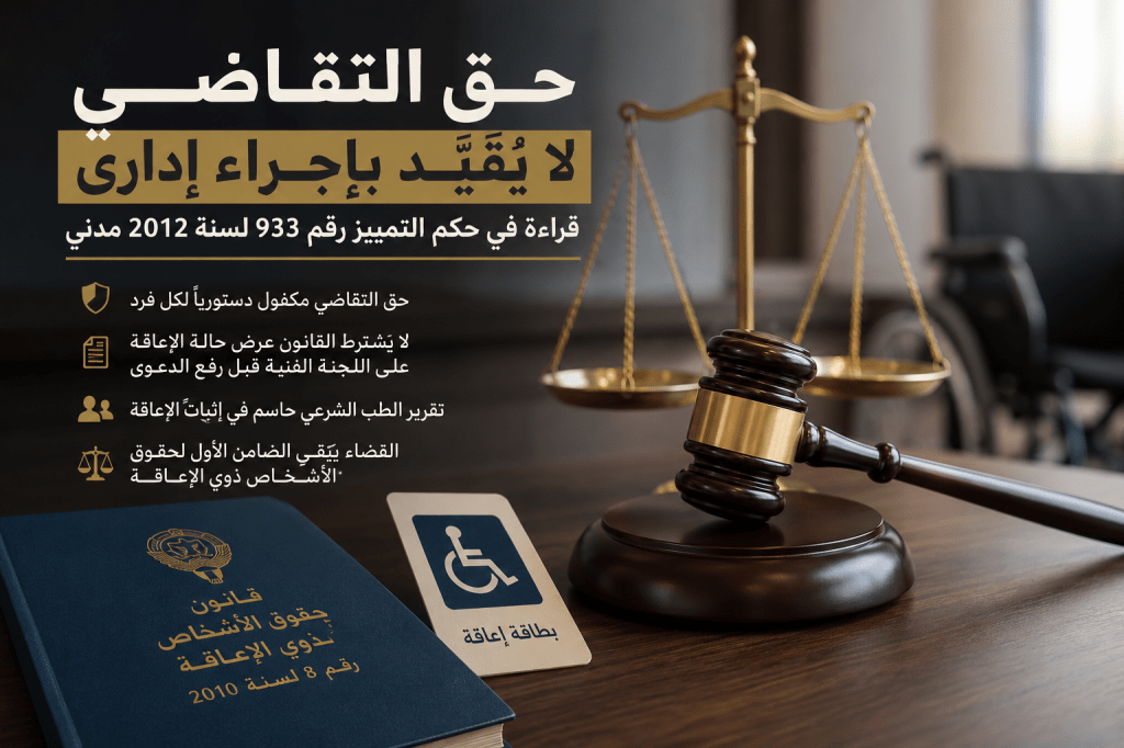 حق التقاضي في قضايا الإعاقة بين الضمان الدستوري والإجراءات الإدارية